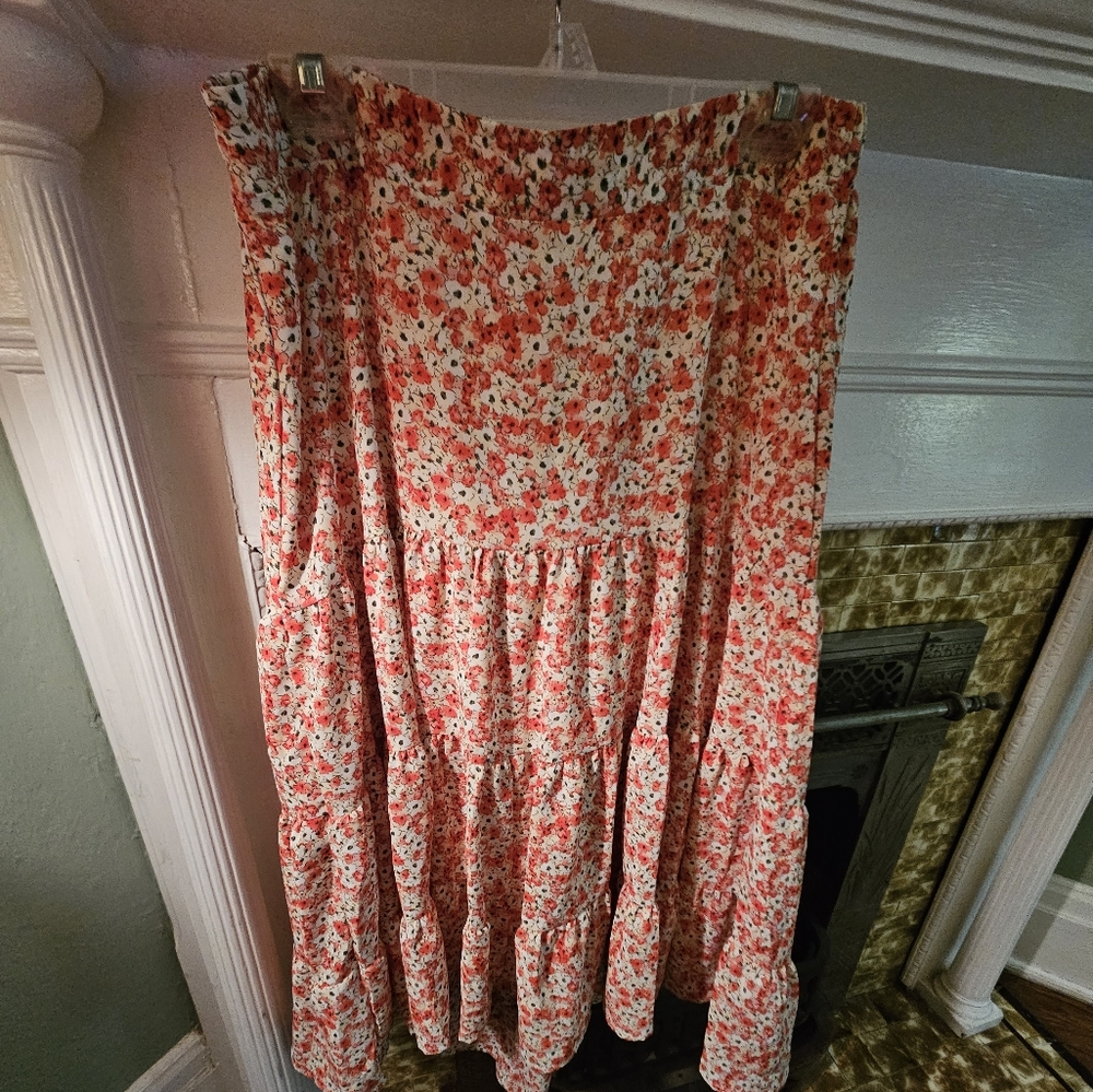 High-Low Hemline Midi Skirt, NEW XXL